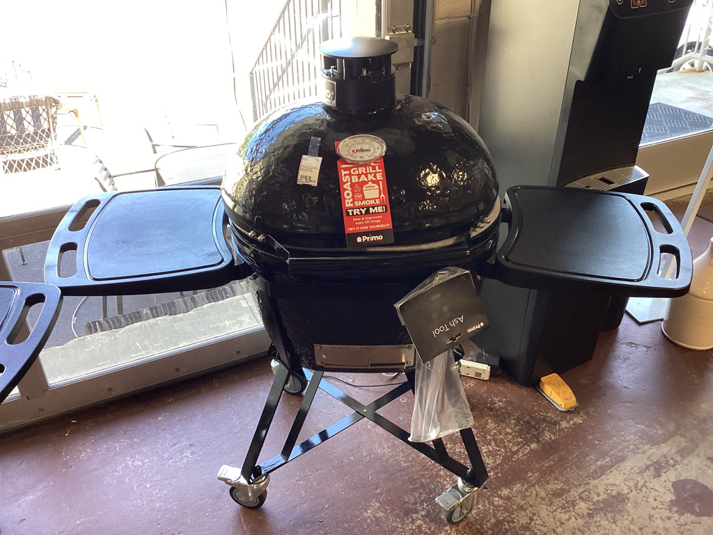 Primo All-In-One Oval Large 300 Ceramic Kamado Grill With Cradle