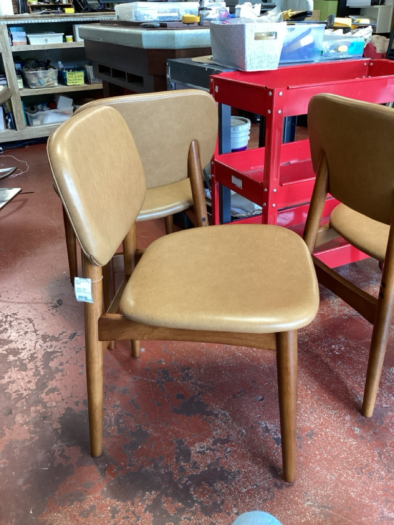 Castlery Kelsey Leather Chair, Caramel   2DMLJ5U3