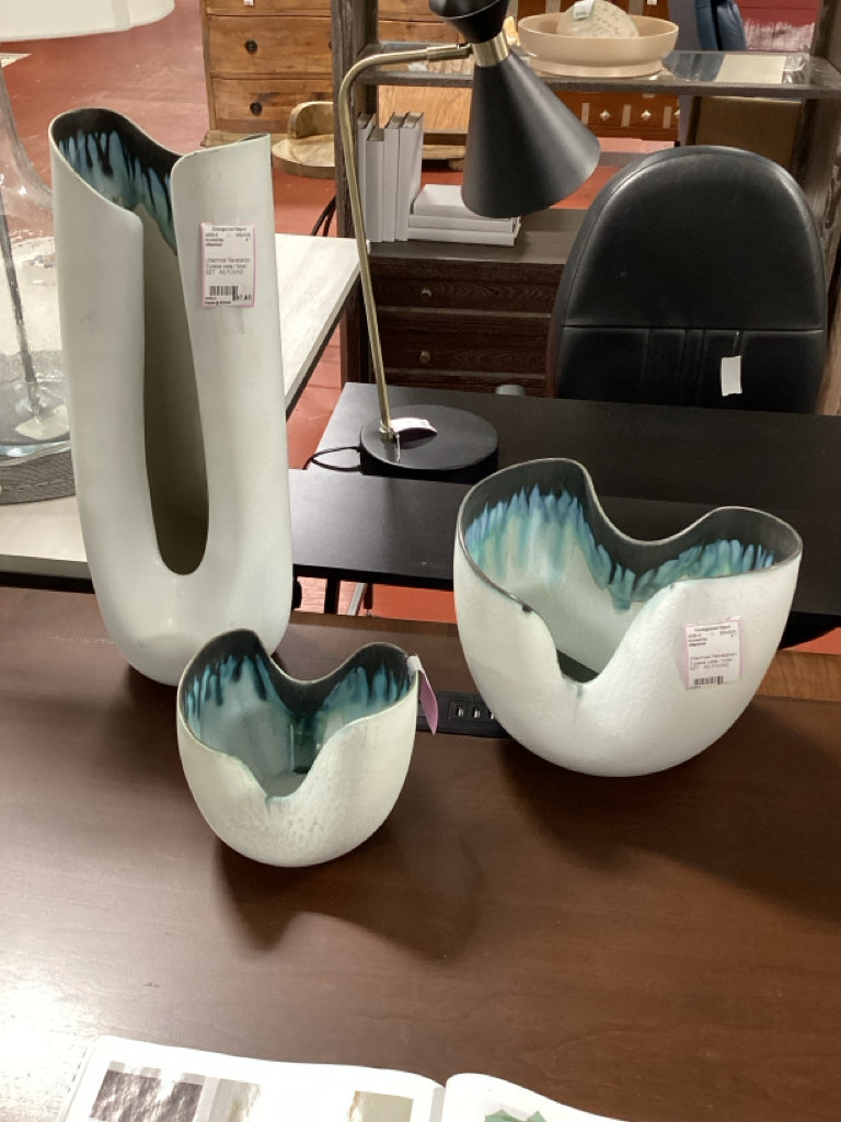Uttermost Revelation  3 piece vase / bowl SET   AS FOUND