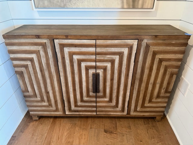 Uttermost Layton Geometric Console Cabinet 48x12x33