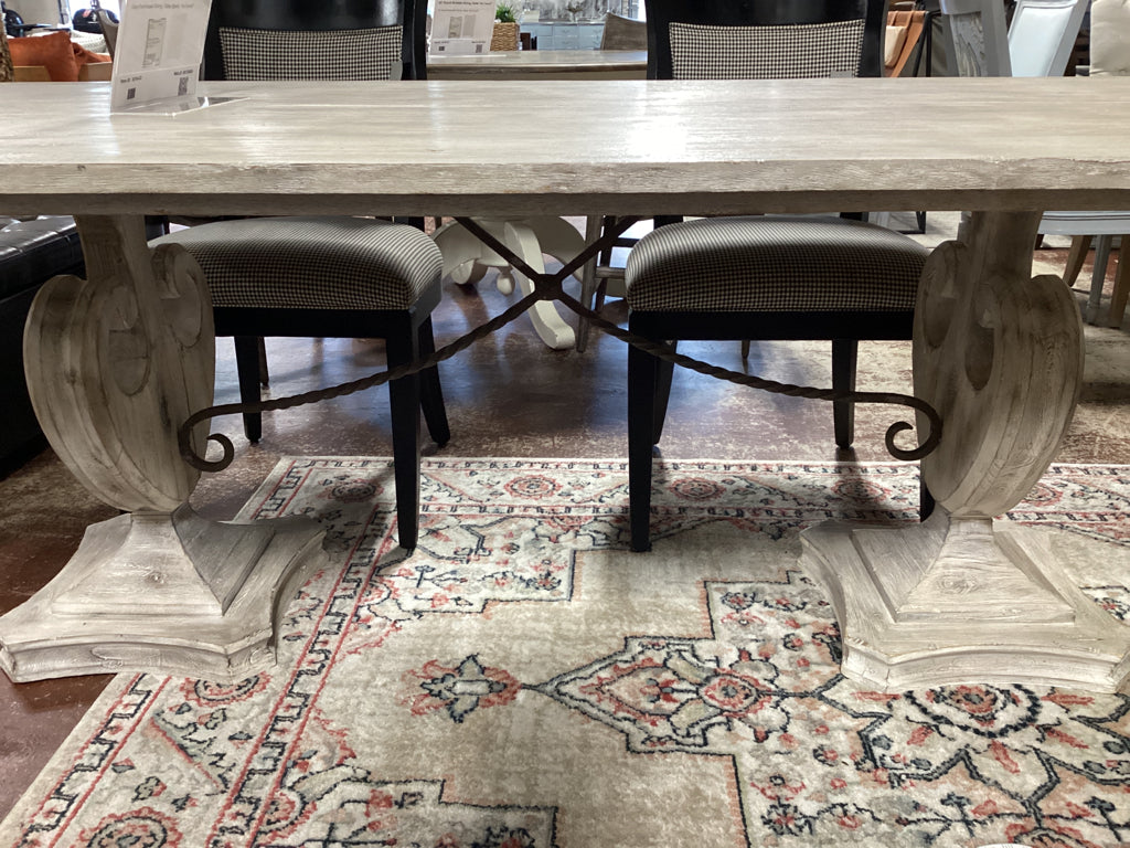 Grey Farmhouse Dining Table 86x40  'As Found"