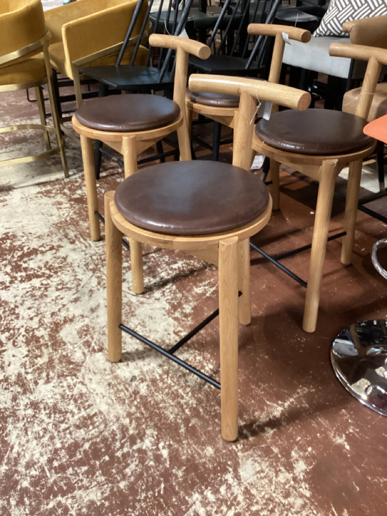 Denver Modern Counter Maple Range Bar Stool    3MEP7HJ3