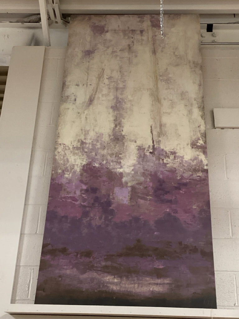 Art / Hibbard Season art / purple, grey, cream 40 x 90
