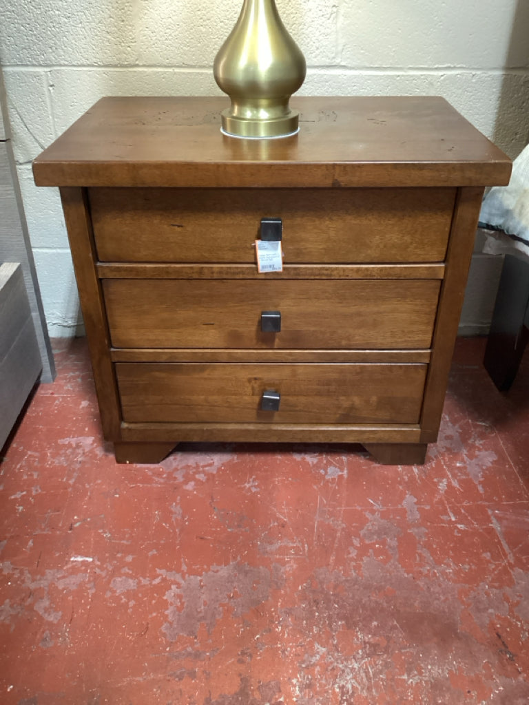 Pottery Barn rustic 3 drawer Nightstand 27 x 18 x 24 high