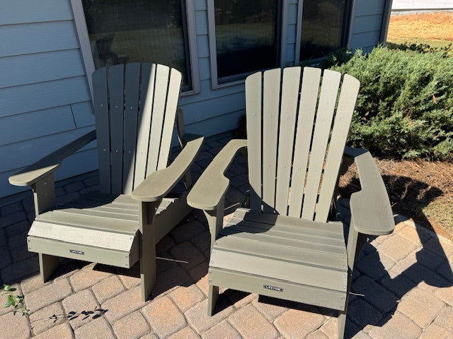 Lifetime Adirondack Faux Wood Chair Brown 31x20x36 (PAIR)