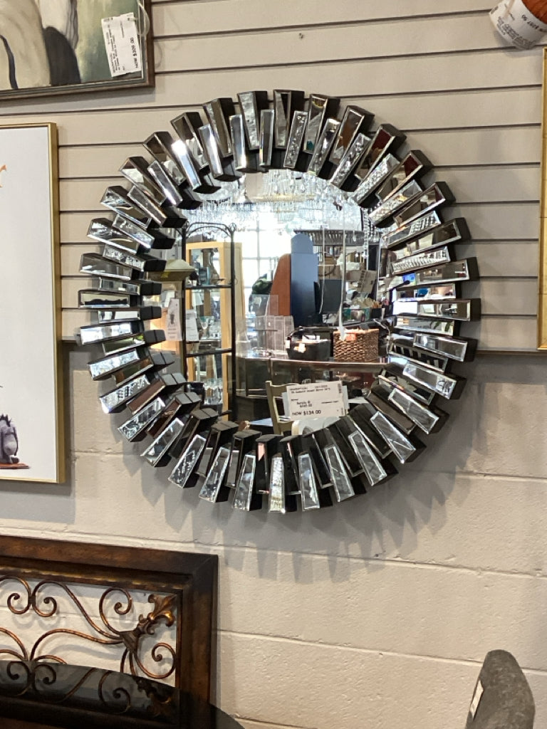3D Sunburst Accent Mirror 36"D