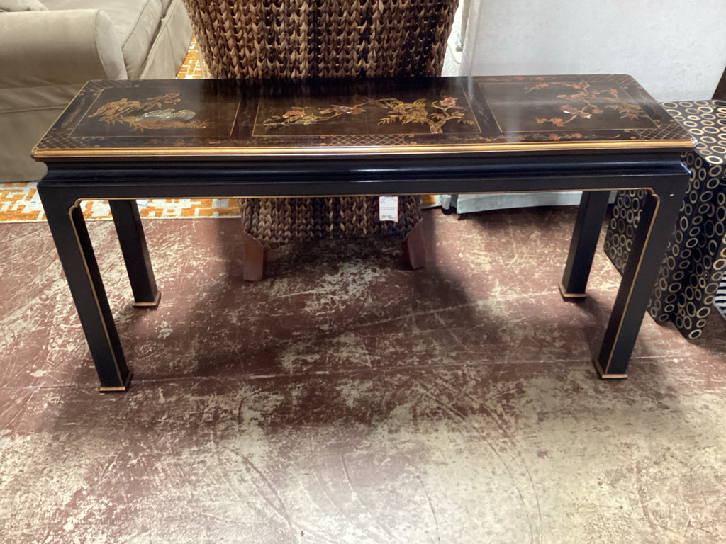 3 Panel Chinoiserie Console 53x16x27