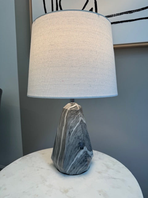 Surya Destin Table Lamp Grey Marble 21"