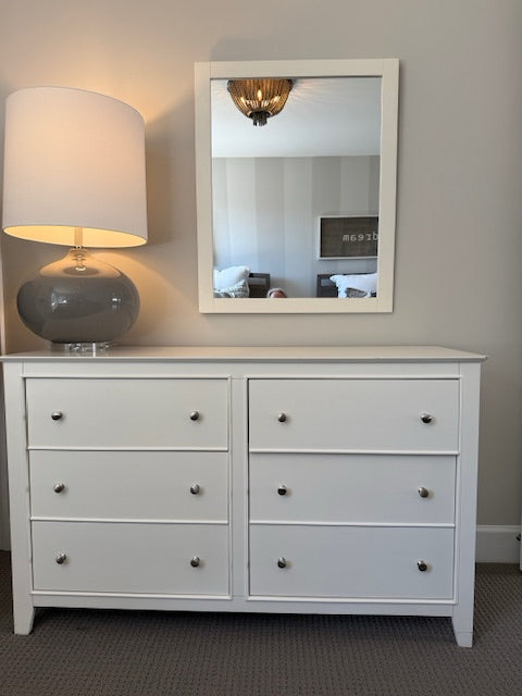 Coaster WHITE Selena 6 Drawer Dresser/MirrorSET 52x17.5x31
