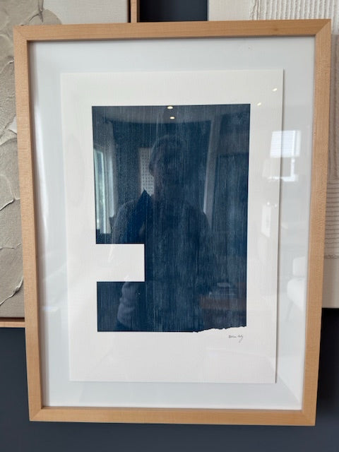 Four Hands "Negative II in Blue" Art, Holly Collective 18x24