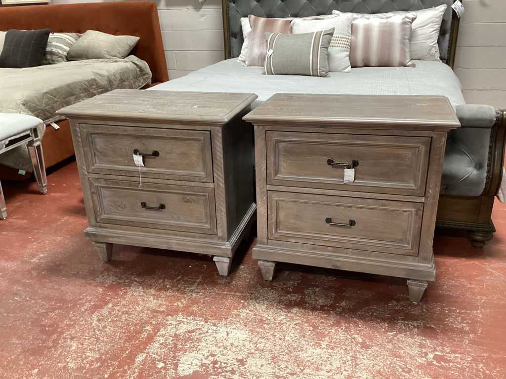 PAIR 2 Drawer  Nightstands 29x18