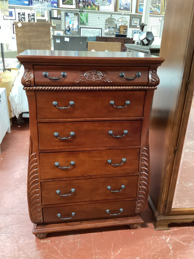 Traditional Cherry Chest of Drawers 6 Drawer 36x18x53