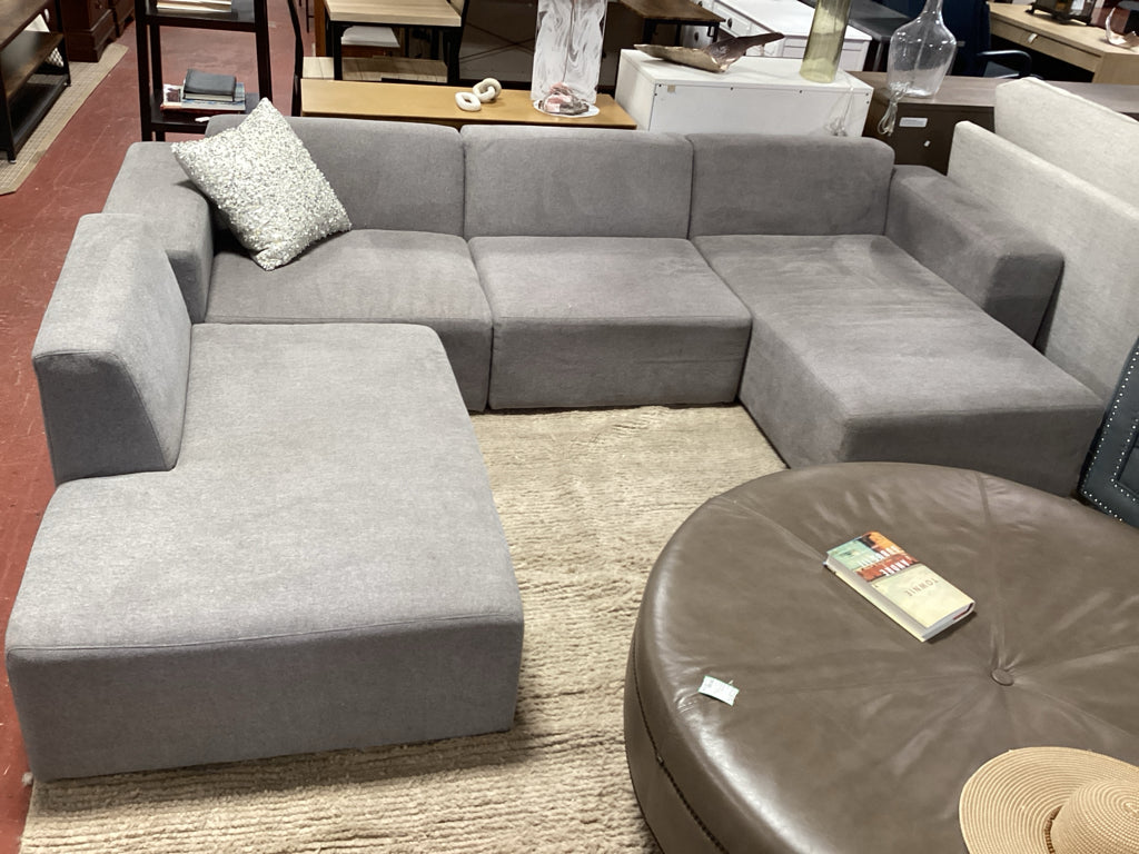 Floyd Home The Form 3 piece Grey Modular Upholstered Sectional 120x36x26