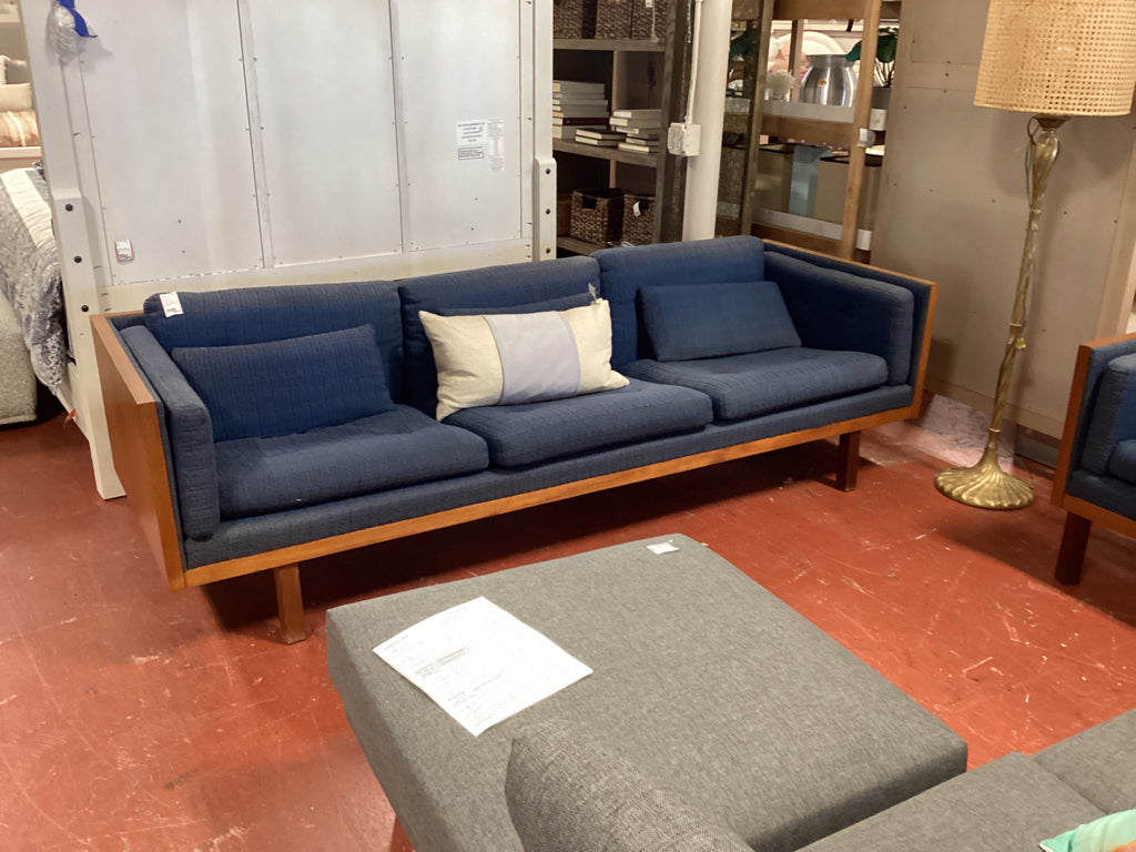 True Mid century Danish Modern Teak Sofa 88W x 31 D x 24 H  As Found