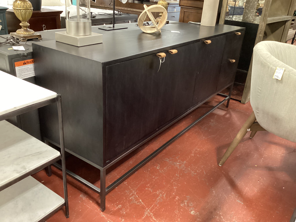 Four Hands Trey Sideboard / black wash poplar 72 x 18 x 31
