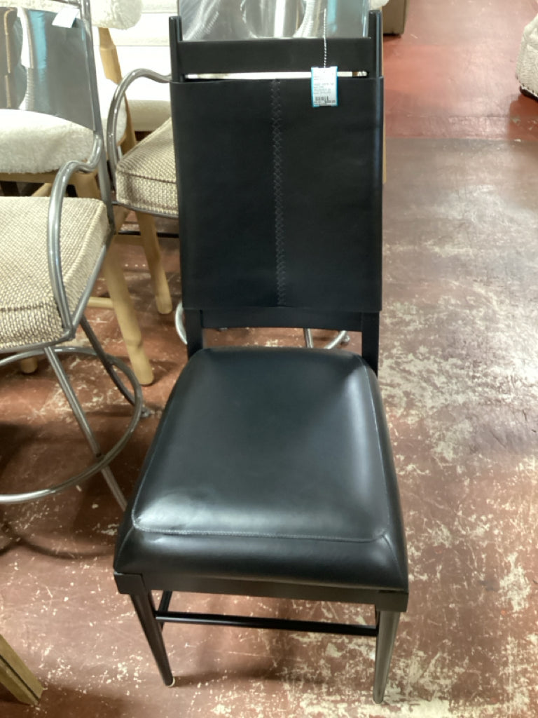 Keegan Leather High Back Chair 18Wx20x42.5  as found 3FH4JJR9