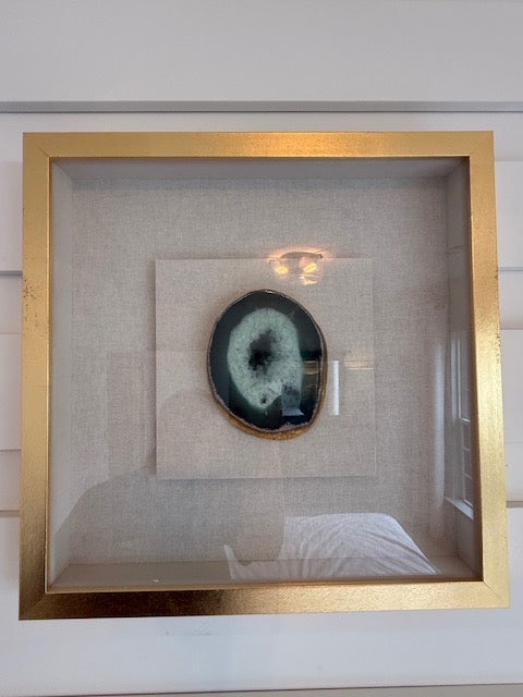 Uttermost Geode Agate  , Gold Frame 20x20   Art