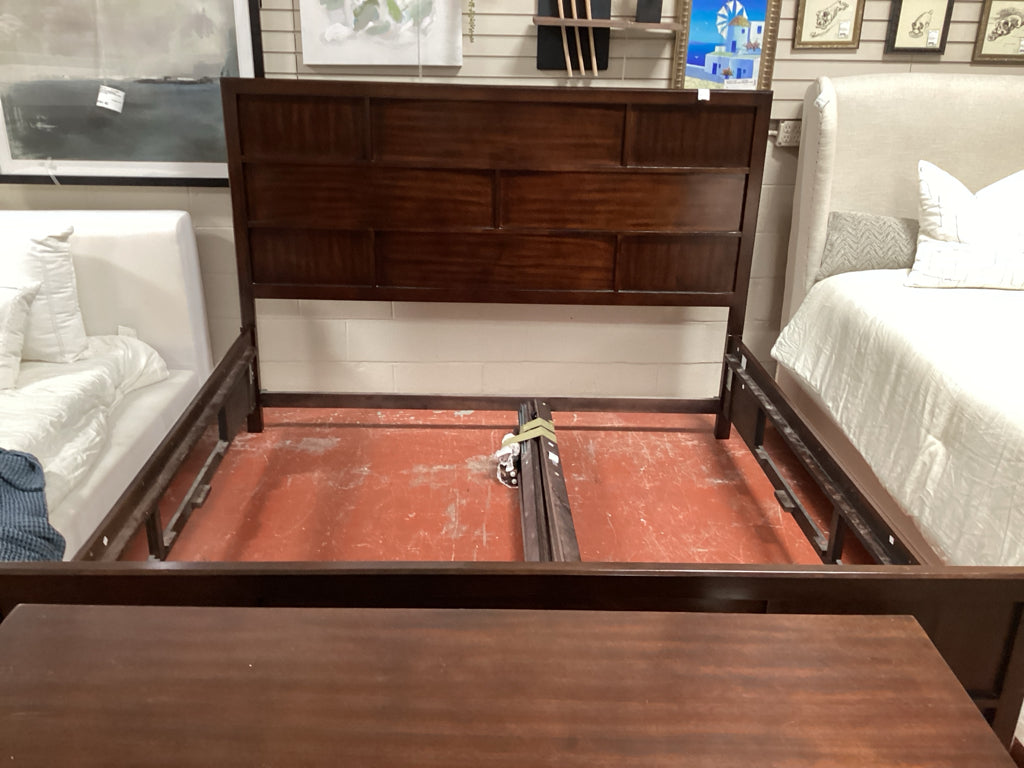 King MADISON storage  Bed espresso HB,FB,rails slats /  4 drawers