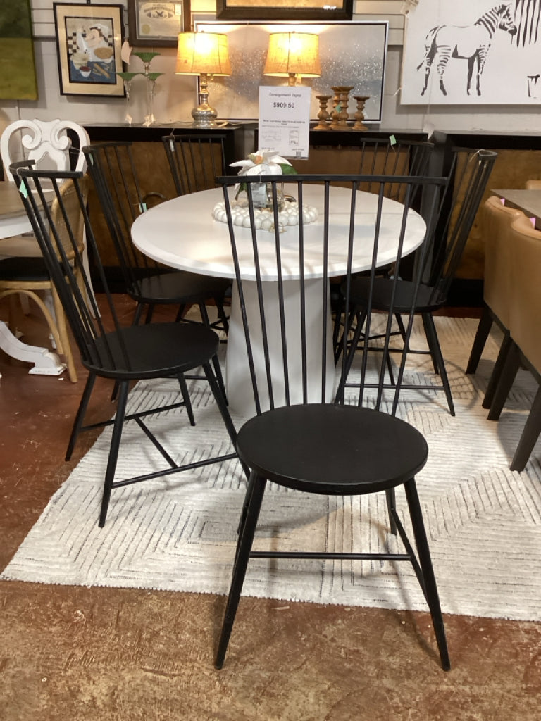 Windsor black METAL Dining Chairs SET of 6