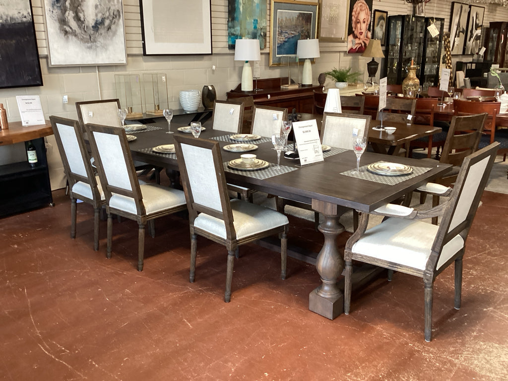 Restoration Hardware Benedict  Dining Table 8 Chair Set