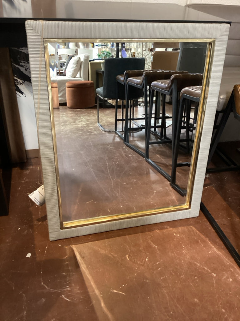 Grey Serena and Lily Rattan Wall Mirror 35x30