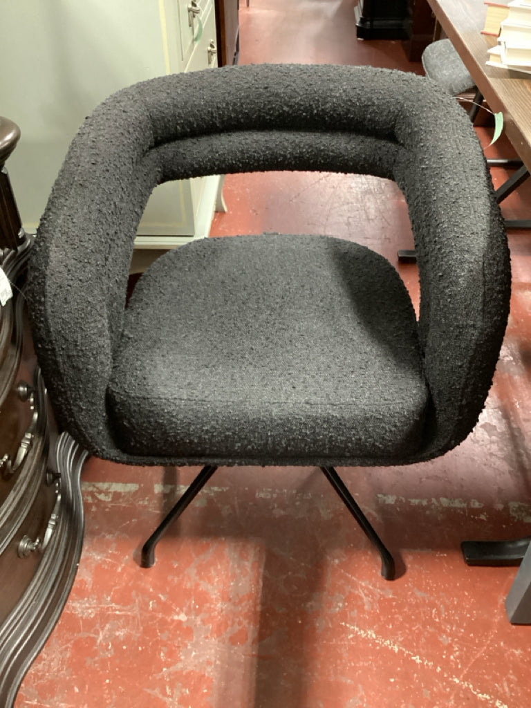 Rove Concepts Boucle Black Dining Chair 26x20x30