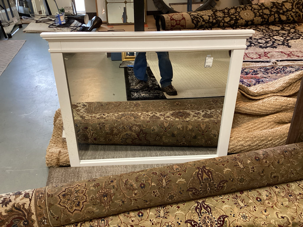 White Framed Mirror 42x34