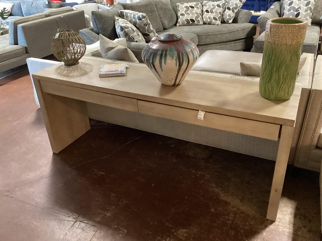 Pottery Barn  Dillon Console-desk / natural distressed finish 80 x 20 x 31