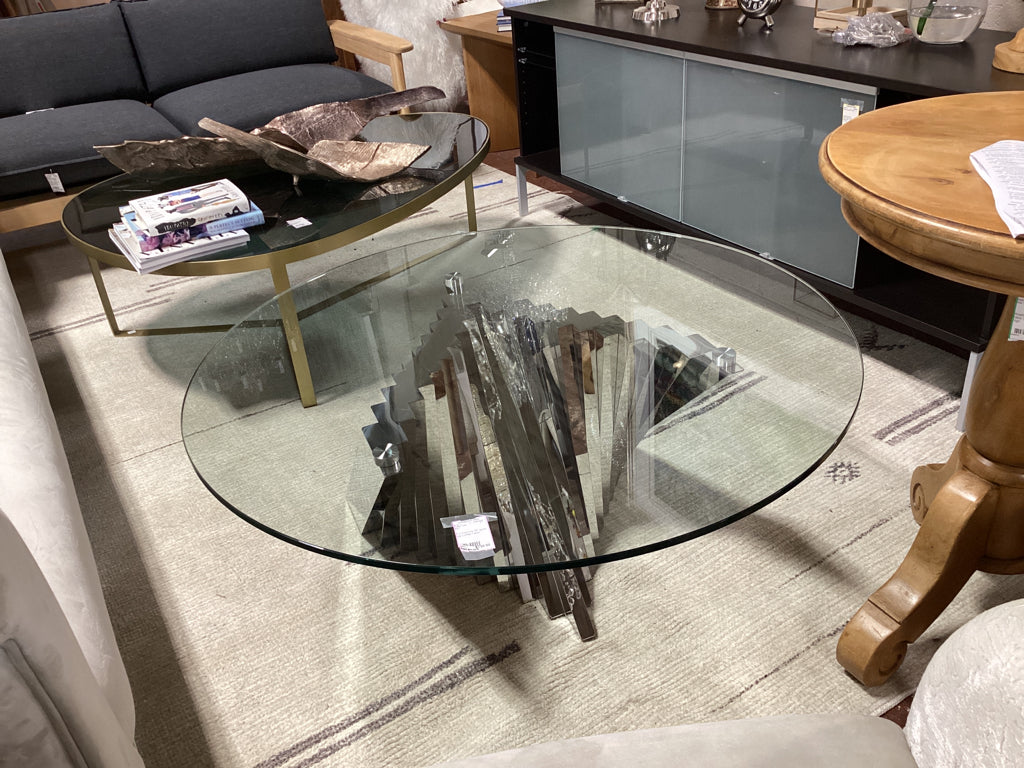 Zuri Falcone 39" glass top Coffee Table