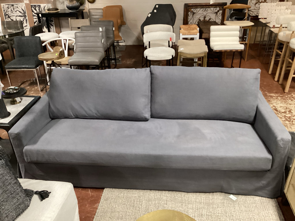 Hyltarp Gray Slipcovered Sofa 91" x 36" x 32"
