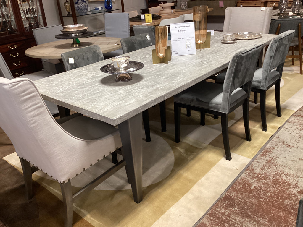 Dining Table / weathered grey farm table 96 x 40