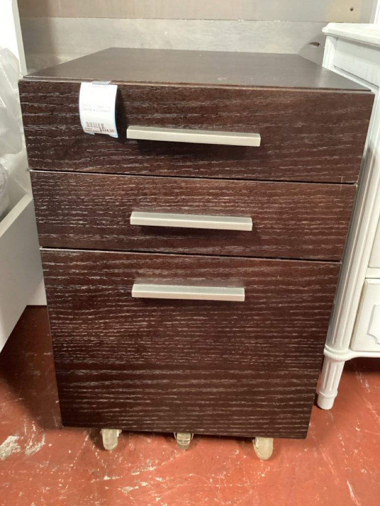 Rolling 3 Drawer File Cabinet w 2 Drawers