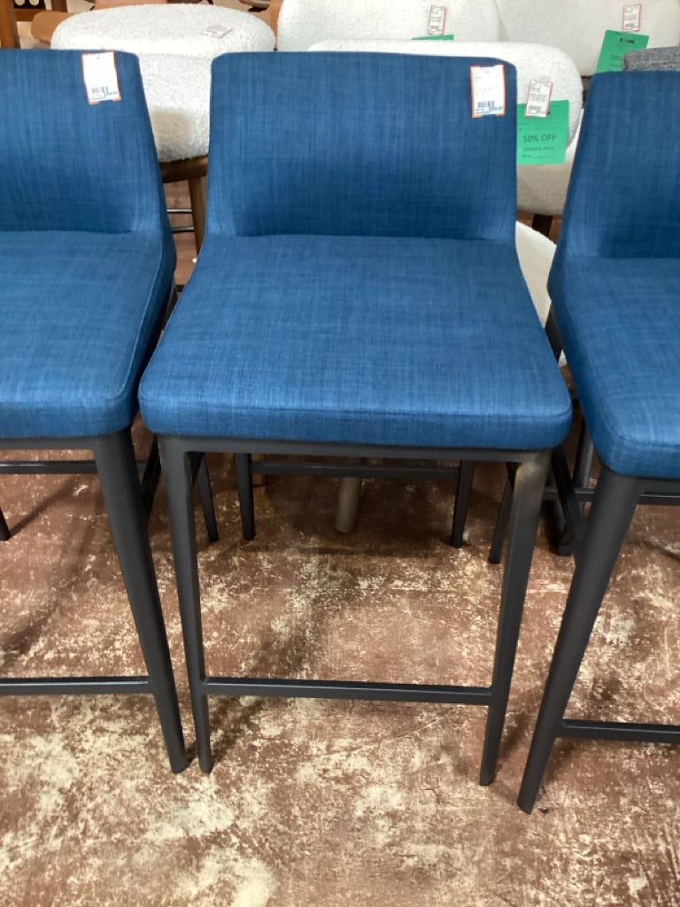 Baron Blue Counter Stool Low Back  8FNNXT8U