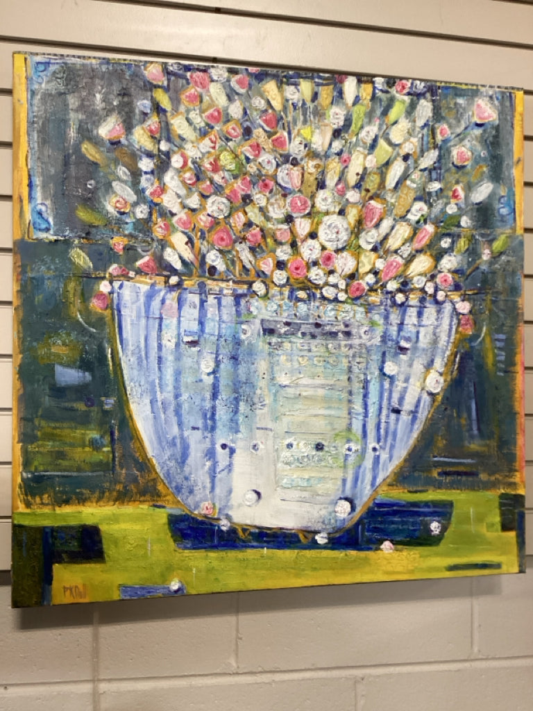 ORIGINAL PAINTING "REACH FOR THE SKY" MIX MEDIA