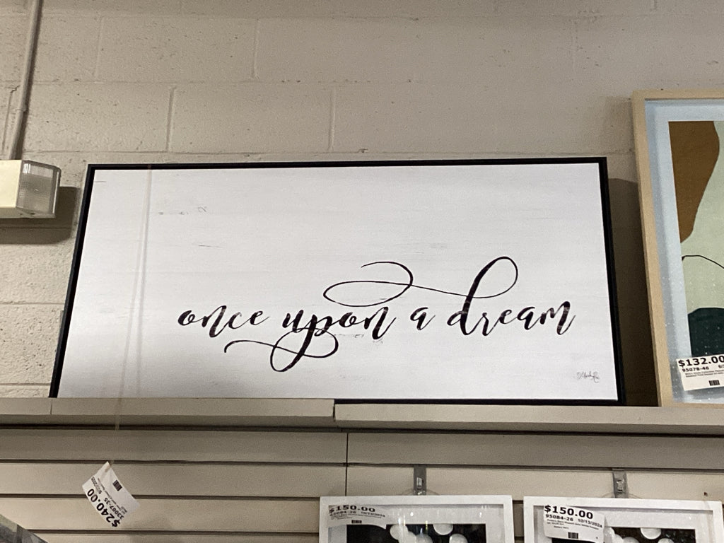 Art 'Once upon a Dream' Black Frame 50x25