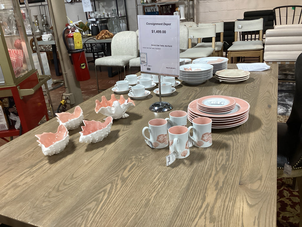 Fitz & Floyd 1980 Peach Coquille China Assorted Set (57pcs)