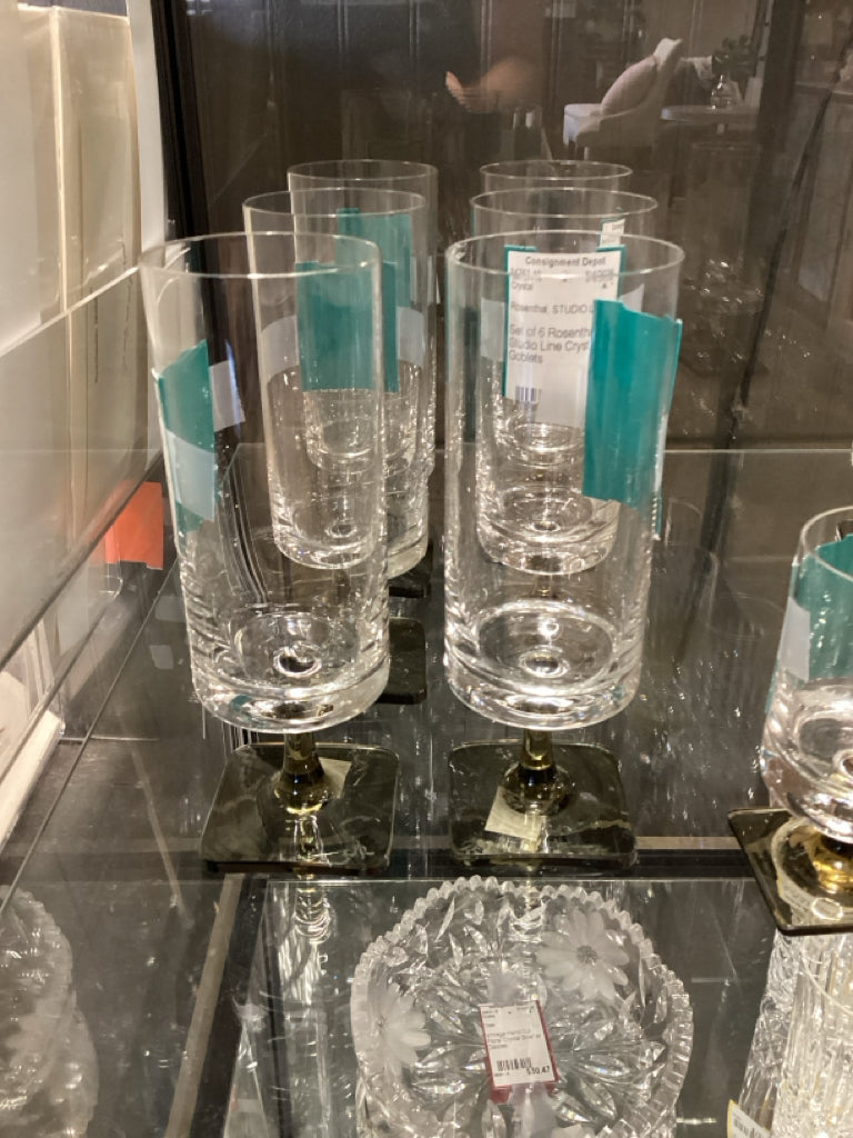 Set of 6 Rosenthal STUDIO LINE Crystal 7" Goblets