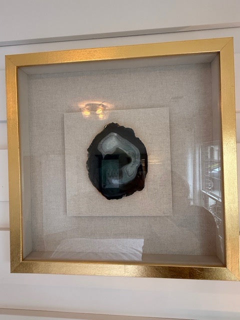 Uttermost Geode Agate  , Gold Frame 20x20   Art