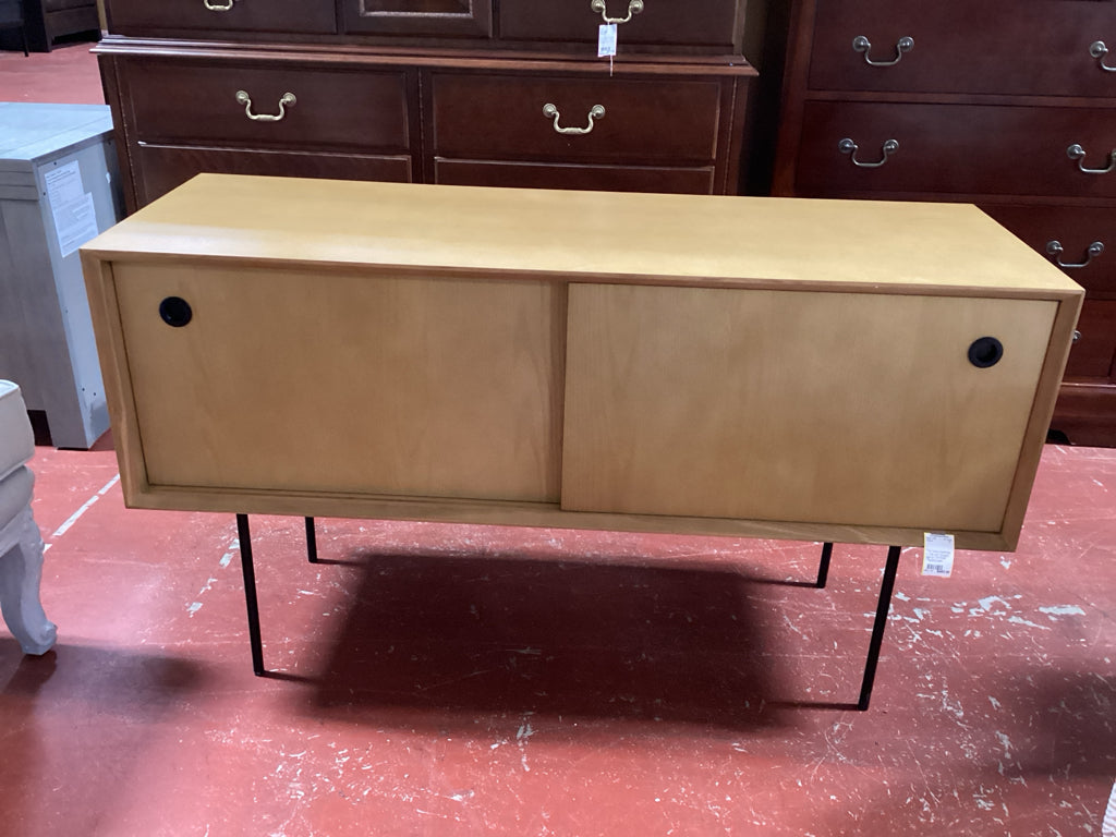 Burrow The Carta Credenza in Oak with Straight legs 17wx50Dx28H   BYTRYR2M