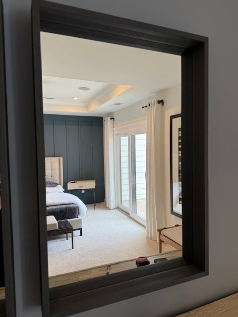 Black Wood Frame Mirror 25x37
