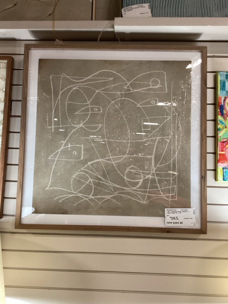 Art /"Change" by Dan Hobday / natural shadow box frame 32 x 32