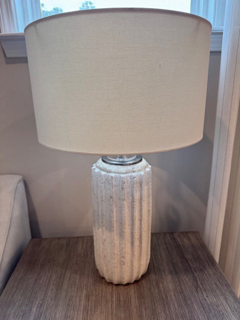 Uttermost Azariah white crackle table lamp; 29â€