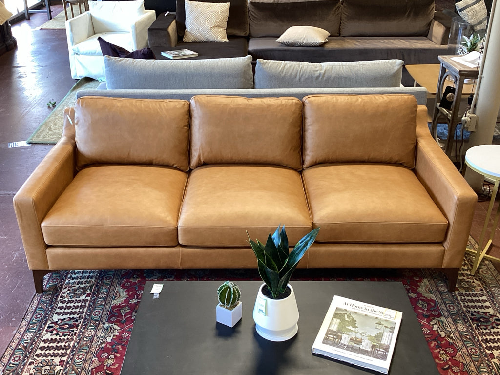 Sofa / Sorento cognac tan leather / 85 x 35.5 x 34 high  3ZS8WAFZ