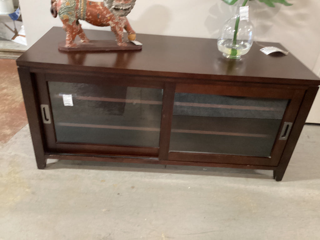 Media Console with Sliding Doors Adjustable Shelves 52" X 21" X 24"