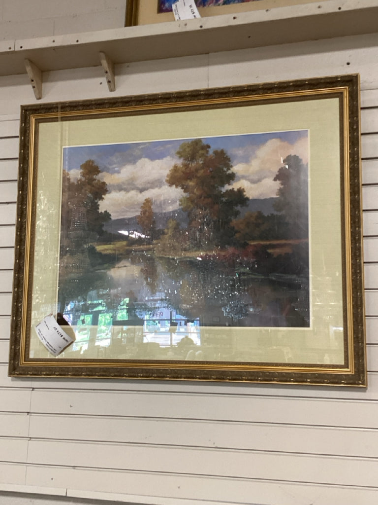 Lake Landscape Framed Art 43x35