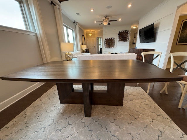 Modernist Dark Wood "Corporate Specialist" Dining Table  77x41x30