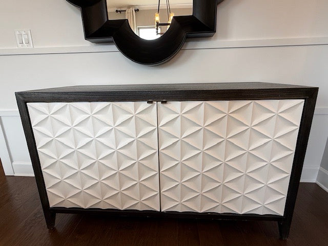 Hooker Melange Bellamy  2 Door Accent Cabinet with Carved Doors 55x22x33