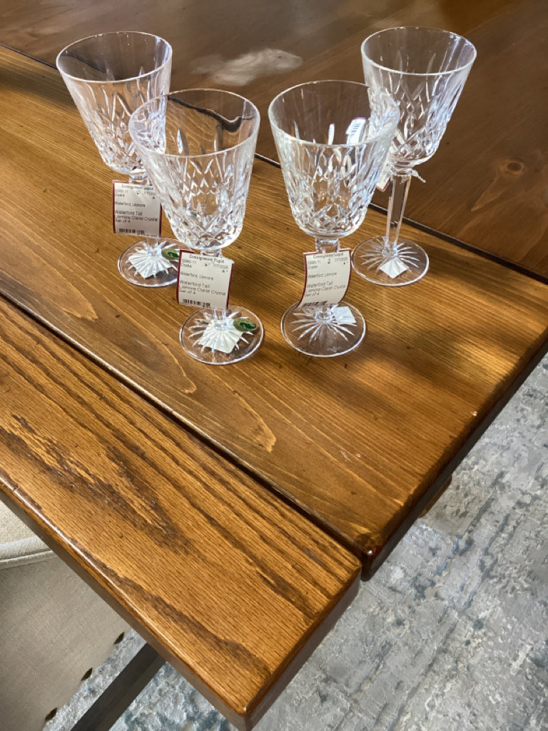 Waterford Tall  Lismore Claret Crystal Set of 4