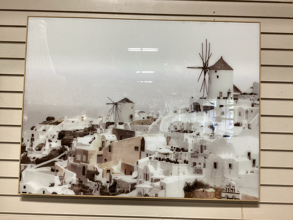 Art Framed Print Spanish Scene Windmill 40x31