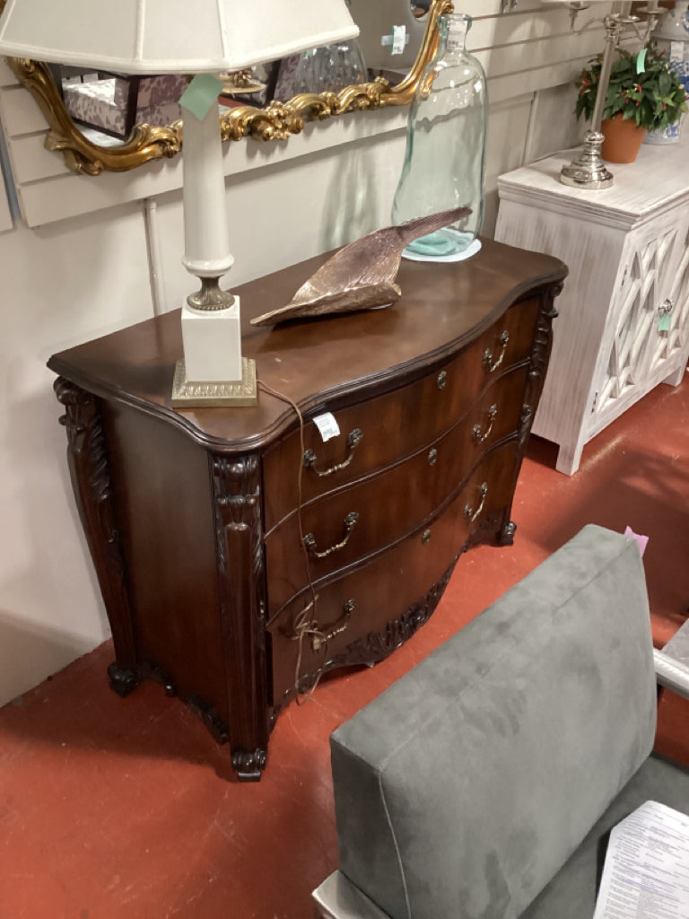 3 drawer Dresser with brass hardware 46x35